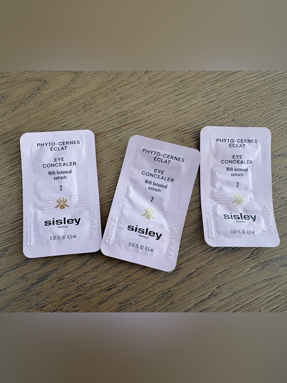 Sisley Eye Concealer Samples in Pale Pink Packaging